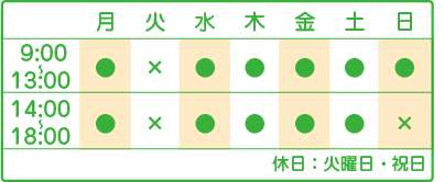 診察案内スケジュール